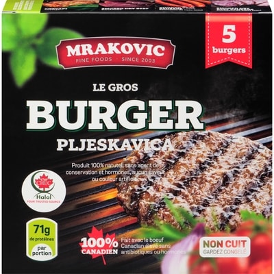 Mrakovic Burger Le Gros Pljeskavica 1100 g, 2,00 $/100g