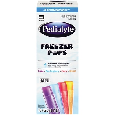 Pedialyte Bâtons glacés Pedialyte®, pour les adultes et les enfants, saveurs variées 16 ea, 0,75 $/1ch