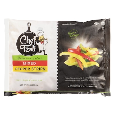 Chef Tzali Pepper Strips Mixed 454 g, $1.01/100g