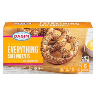 Dagim Everything Soft Pretzels New York Style 595 g, $2.02/100g