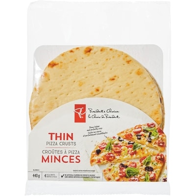 President's Choice Original Thin Pizza Crusts Thin 440 g, $0.98/100g
