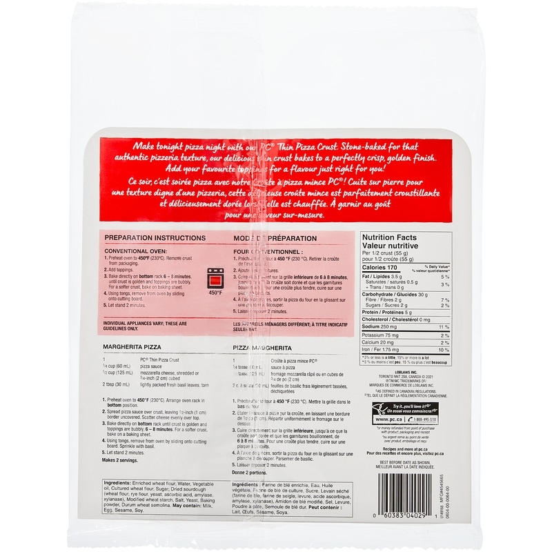 Original Thin Pizza Crusts Thin