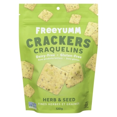 Freeyumm Crackers Herb & Seed 120 g, $4.99/100g