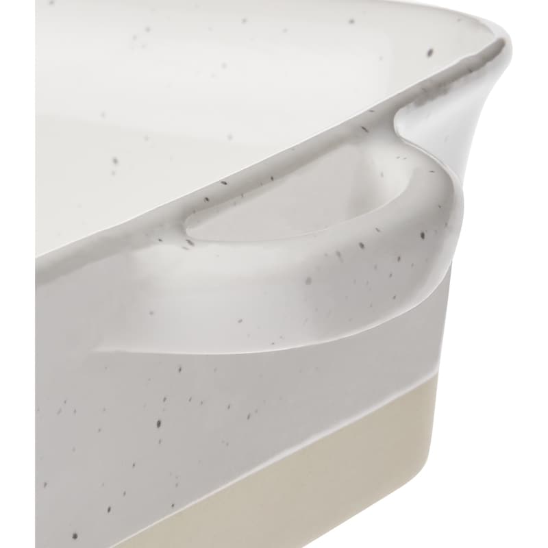 Speckled Artisanal Ceramic 2QT Square Baker