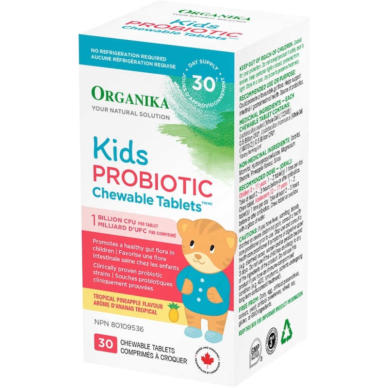 Kids Probiotic Chewable Tablets Tropical Pineapple Flavour