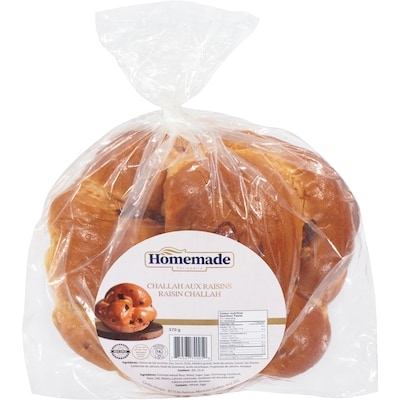 Homemade Kosher Raisin Challah 570 g, $0.70/100g