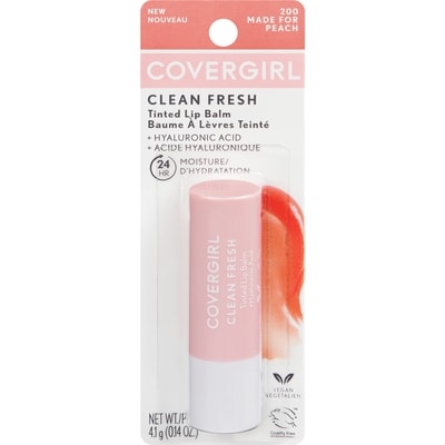 CoverGirl Baume à lèvres teinté Clean Fresh – Made For Peach 4.1 g, 243,66 $/100g