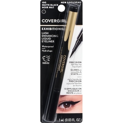 CoverGirl Exhibitionist lash enhancing liquid eyeliner 100 noir mat 1 ml, 1 099,00 $/100ml
