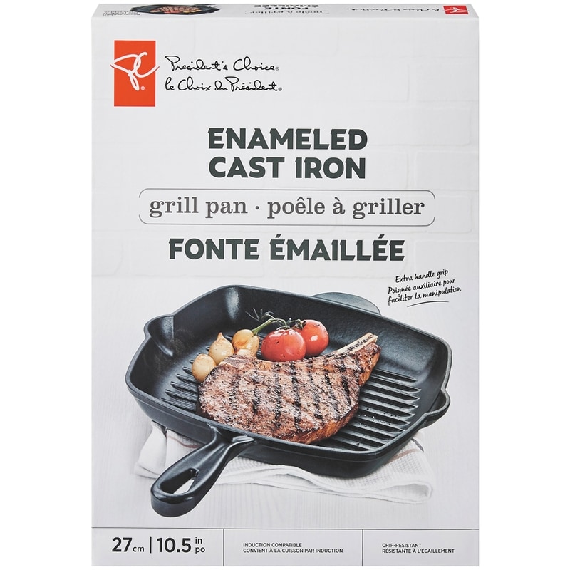Enameled Cast Iron Grill Pan