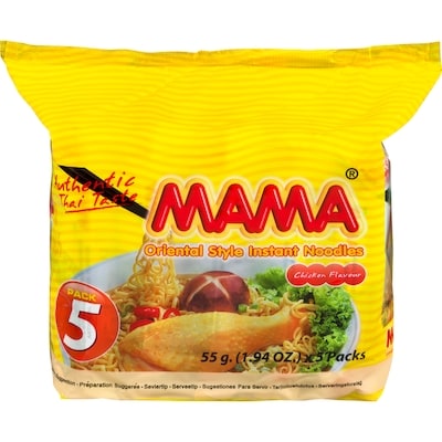Mama Instant Noodles, Chicken Flavour 5-Pack 275 g, $1.63/100g