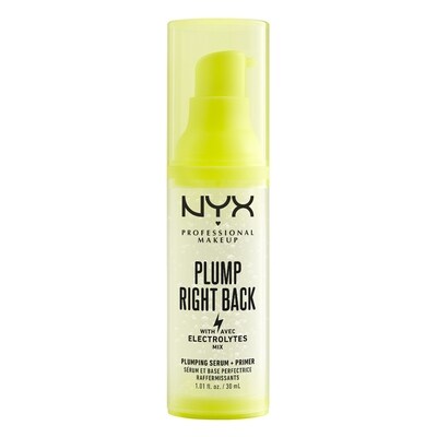 Nyx Base + sérum Plump Right Back, Formule sérum hydratante et adhérante, Effet lisse immédiat, Fini repulpé, Formule végane 01 30 ml, 83,37 $/100ml