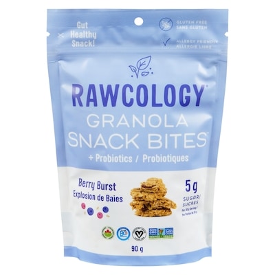 Rawcology Berry Burst With Probiotics Organic  Oat Clusters 90 g, $6.66/100g