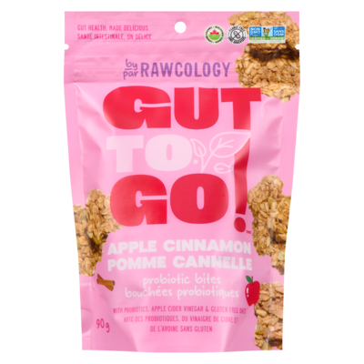 Rawcology Apple Cinnamon With Probiotics Organic Oat Clusters 90 g, $7.77/100g