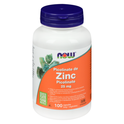 Now 25 Mg Zinc Picolinate 100 ea, $0.17/1ea