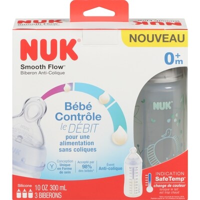 NUK 0+M 300 Ml Biberon Anti-Colique 3x1.0 ea, 7,00 $/1ch