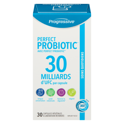 Progressive 30 Milliards D'Ufc Par Capsule Puissance Régulière Perfect Probiotic 30 ea, 1,33 $/1ch