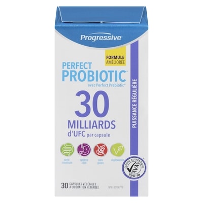 Progressive 30 Milliards D'Ufc Par Capsule Puissance Régulière Perfect Probiotic 30 ea, 1,37 $/1ch
