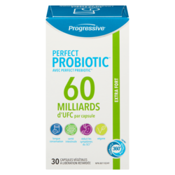 Progressive 60 Milliards D'Ufc Par Capsule Puissance Élevée Perfect Probiotic 30 ea, 2,26 $/1ch