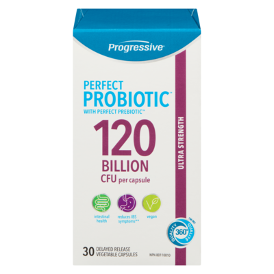 Progressive 120 Billion Cfu Per Capsule Ultra Strength Perfect Probiotic 30 ea, $2.16/1ea
