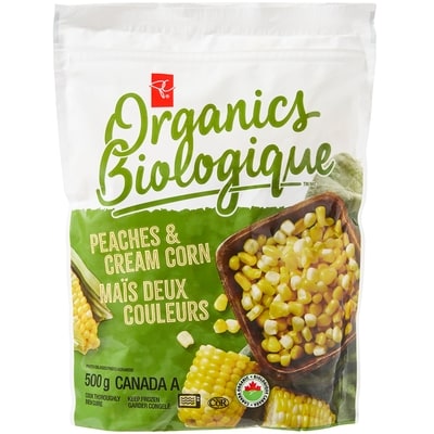 PC Organics Peaches and Cream Corn 500 g, $1.00/100g