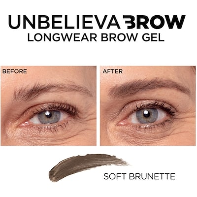 Eyebrow Gel,Waterproof Tinted Brow Gel,Soft Brunette