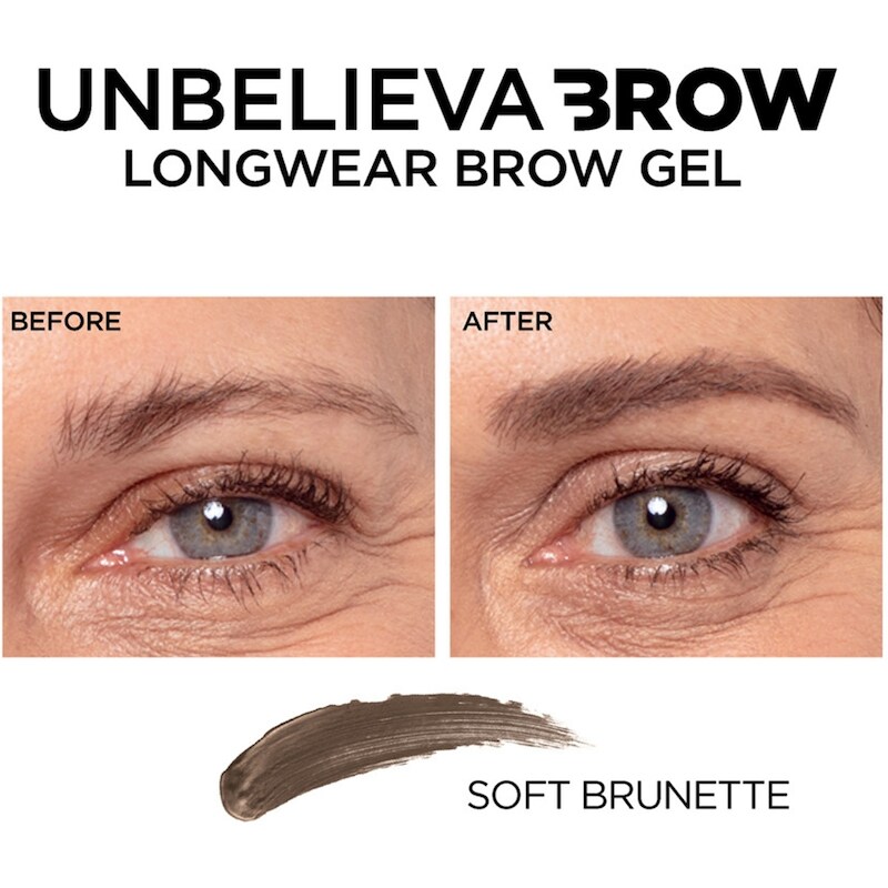 Eyebrow Gel,Waterproof Tinted Brow Gel,Soft Brunette