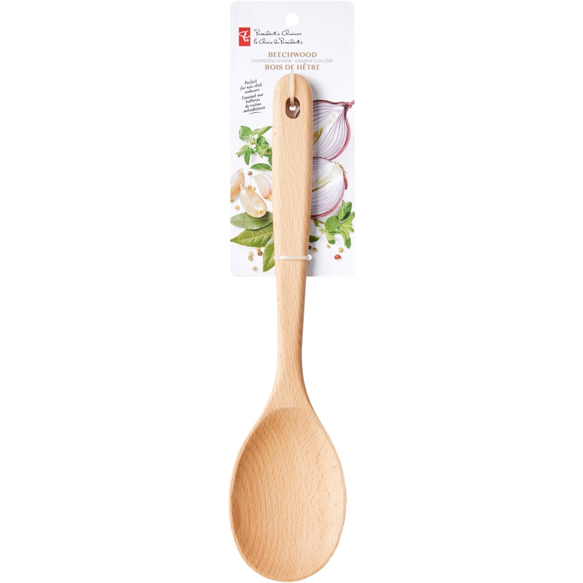 President's Choice Beechwood Oversized Spoon 1 ea, $8.00/1ea