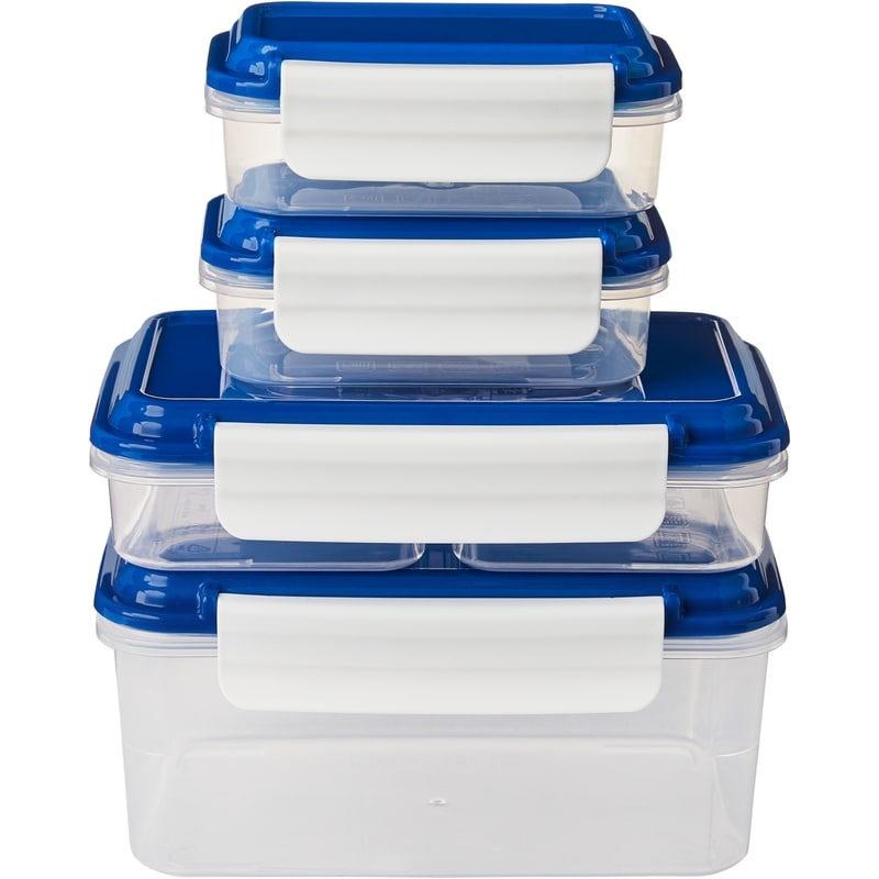 8pc Nesting Lunch Storage - Blue & White
