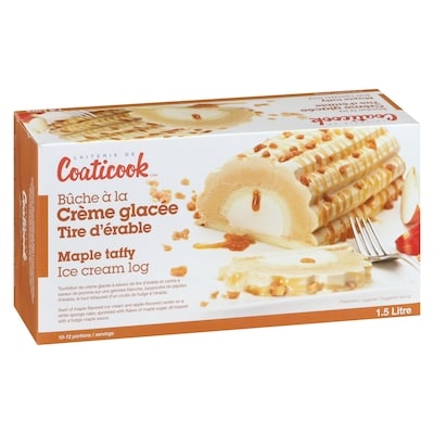 Maple Taffy Ice Cream Log