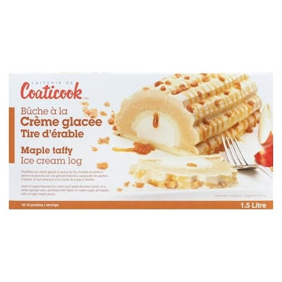 Maple Taffy Ice Cream Log