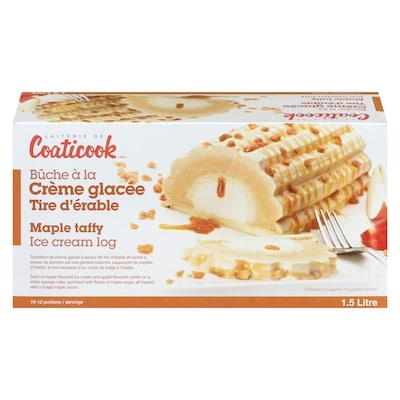 Coaticook Bûche à la crème glacée tire d'érable 1.5 l, 0,73 $/100ml