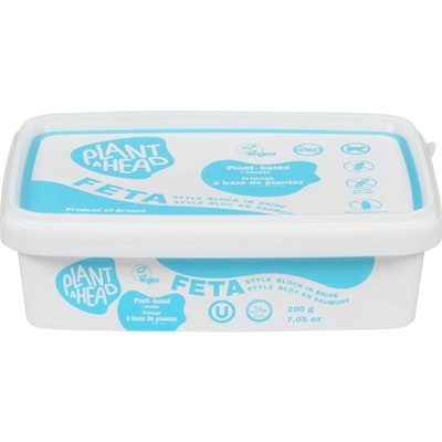 Plant Ahead Plant-Based Cheese Feta Style Block In Brine 200 g, $3.00/100g