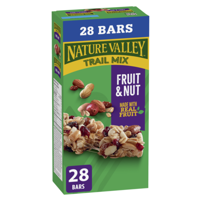 Nature Valley Chewy Trail Mix Granola Bars, Fruit and Nut, 28 ct 980 g, $1.28/100g