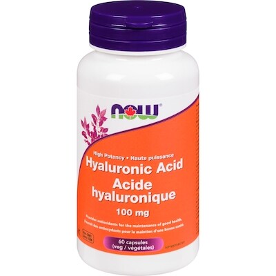 Now Hyaluronic Acid High Potency 100 Mg 60 ea, $0.58/1ea