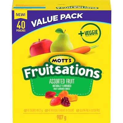 Mott's Fruitsations Fruit Flavoured Snacks, Assorted Fruit, Gluten Free 907 g, $1.38/100g