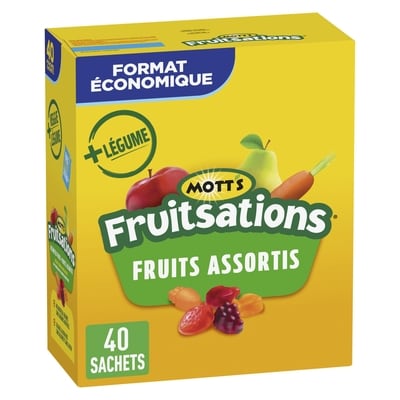 Mott’s Fruitsations Collations à Saveur de Fruits, Fruits Assortis, Sans Gluten 907 g, 1,49 $/100g