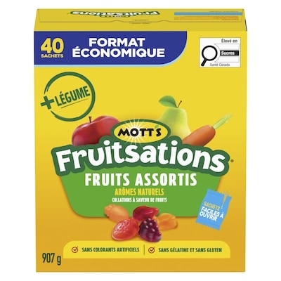 Fruitsations Collations à Saveur de Fruits, Fruits Assortis, Sans Gluten