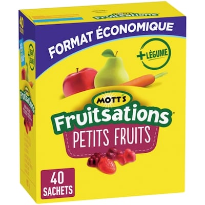 Mott’s Fruitsations Collations à Saveur de Fruits, Petits Fruits, Sans Gluten 907 g, 1,38 $/100g