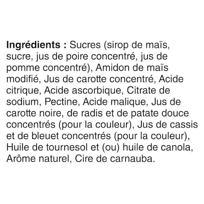 Fruitsations Collations à Saveur de Fruits, Petits Fruits, Sans Gluten