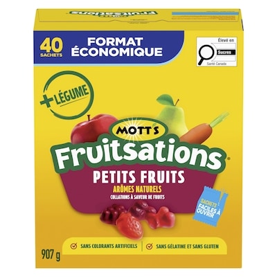 Fruitsations Collations à Saveur de Fruits, Petits Fruits, Sans Gluten