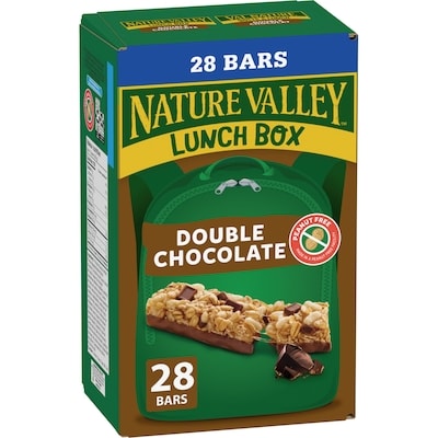 Nature Valley Lunchbox Granola Bars, Double Chocolate, Kids Snacks, Value Pack, 28 ct 728 g, $1.78/100g