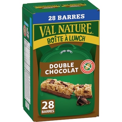 Nature Valley Boîte à Lunch, Double Chocolat, Collation pour Enfants, Format Économique, 28 Barres 728 g, 1,72 $/100g