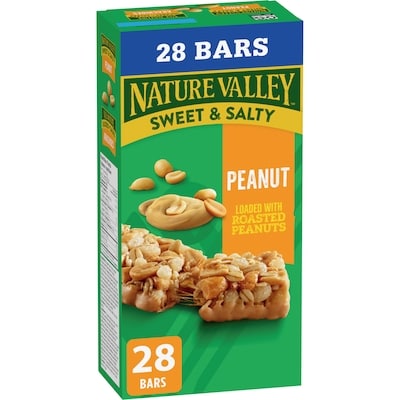 Nature Valley Granola Bars, Sweet and Salty Nut, Peanut, 28 ct 980 g, $1.28/100g