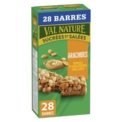 Nature Valley Val Nature Barre Granola, Sucrées et Salées, Arachides, 28 Barres 980 g, 1,22 $/100g
