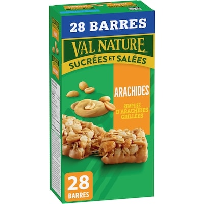 Nature Valley Val Nature Barre Granola, Sucrées et Salées, Arachides, 28 Barres 980 g, 1,28 $/100g
