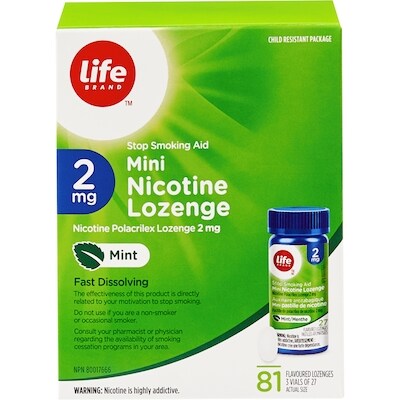 Mini pastilles de nicotine 2 mg à saveur de menthe