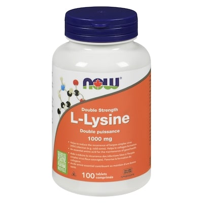 Now L-Lysine Double Strength 1000 Mg 100 ea, $0.23/1ea