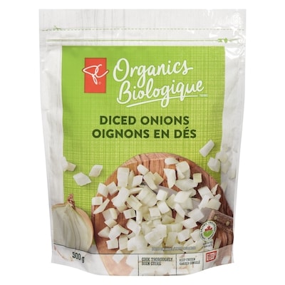 PC Organics Diced Onions 12x500.0 g, $1.10/100g