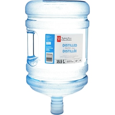President's Choice Distilled Water - Exchange  18.9 l, $0.03/100ml