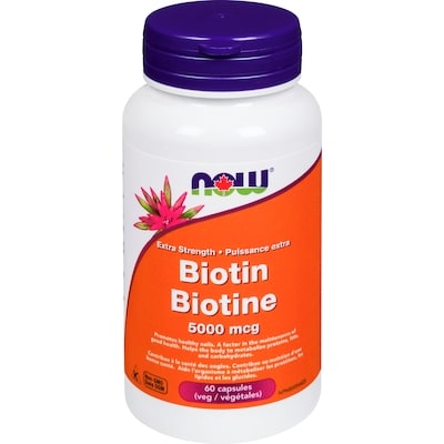 Now Extra Strength 5000 Mcg Biotin 60 ea, $0.17/1ea